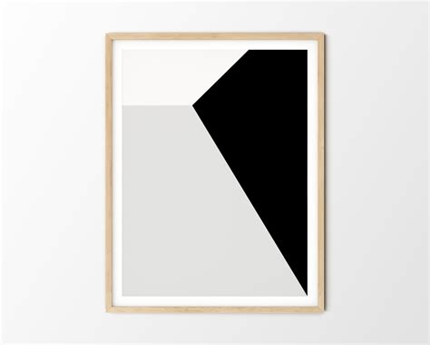 Black and White Print Geometric Print Minimalist Wall Art - Etsy