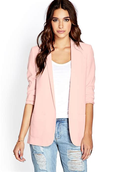 Forever 21 | Fashion, Blazer fashion, Pink blazer