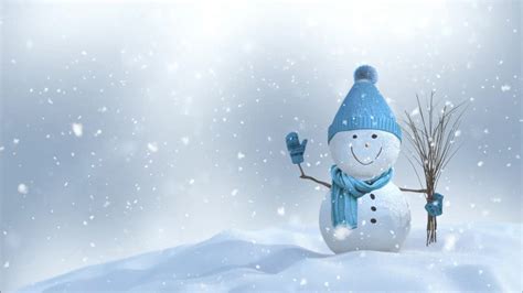 Snow falling with snowman Christmas Background video 4845056 Stock ...