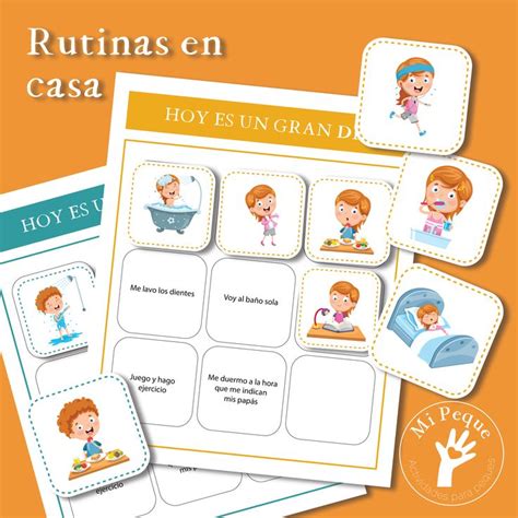 Rutinas en casa | Actividades para niños de 3 años, Rutina en casa ...