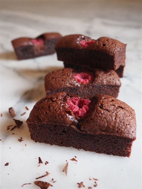 Chocolate Raspberry Financiers - Molly J Wilk