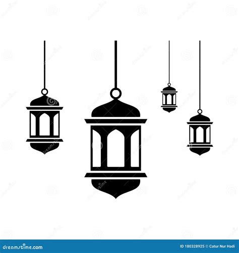 Ramadan Lantern Icon Flat Vector Template Design Trendy Stock Vector ...