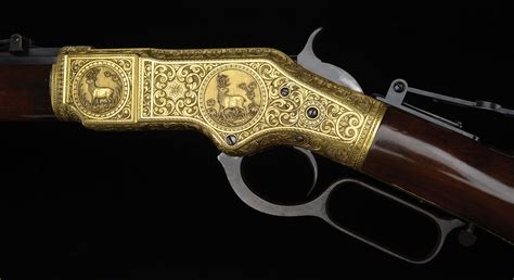 Lot Detail - (A) FABULOUS WINCHESTER MODEL 1866 RIFLE DEEP RELIEF ENGRAVED WITH GOLD PLATING (1872).