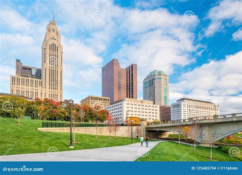 View of Downtown Columbus Ohio Skyline Stock Photo - Image of skyscraper, scene: 125485794