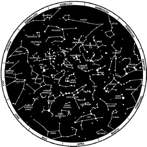 Northern Hemisphere Constellation Maps | StudentAstro: Constellations ...