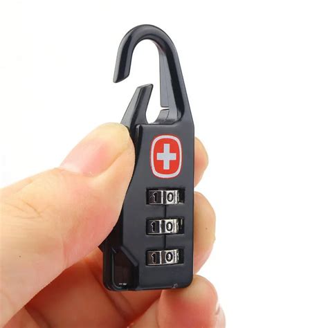 1Pcs Swiss Cross Symbol Combination Safe Code Number Lock Padlock for Luggage Zipper Bag ...