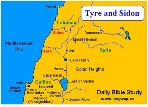 Bible Map | Tyre and Sidon