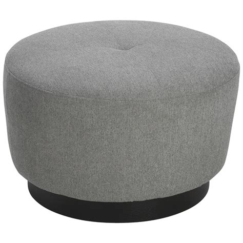 Collection Comfort Round Ottoman - Grey | London Drugs