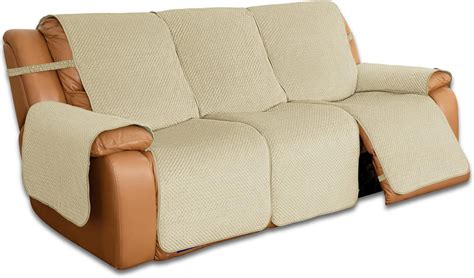 Buy Easy-Going Recliner Sofa Covers, Water Resistant Reversible 3 Seat Recliner Cover, Velvet ...