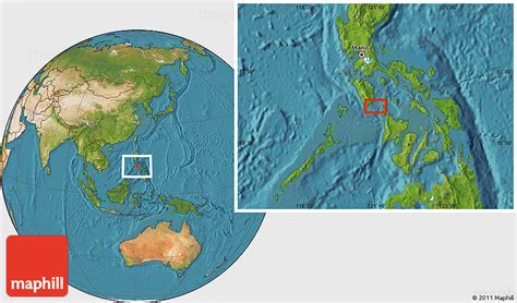 Satellite Location Map of Semirara