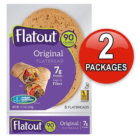 Flatout Light Wraps, Original 2 Pack, Low Carb Wraps, Low Carb Bread ...