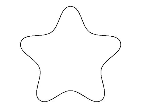 Printable Rounded Star Template