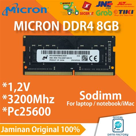 Jual RAM LAPTOP MICRON DDR4 8GB PC25600 / 3200Mhz SODIMM NOTEBOOK MEMORY | Shopee Indonesia