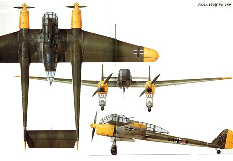 Focke Wulf Fw 189 NAG16 (5H+RK) Germany 1945 | Люфтваффе, Самолет, Авиация