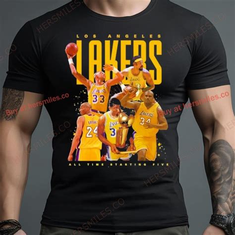 Los Angeles Lakers All Time Starting Five 2023 Shirt - Hersmiles