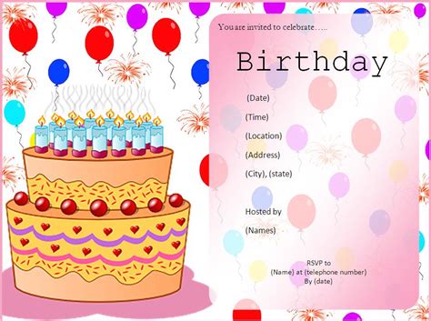 Free Birthday Party Invitation Templates | Drevio Invitations Design