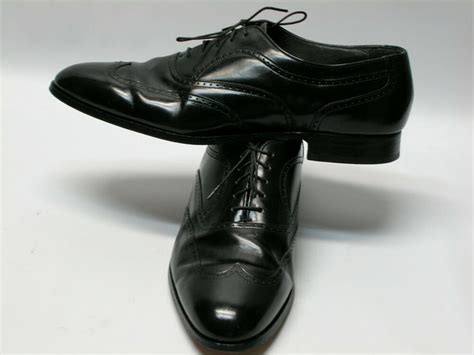 BOSTONIAN Mens USA Made Wingtip Black Leather Dress Business Lace Up ...