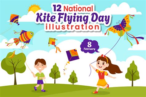 Premium National Kite Flying Day Illustration pack from Sports & Games ...