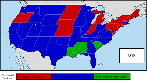 1948 US Presidential Election Map by LouisTheFox on DeviantArt