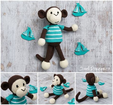 Monkey toy Crochet toy for kids Stuffed animal Brown monkey | Etsy