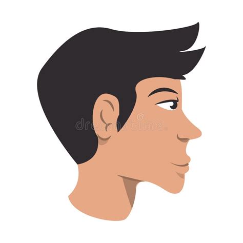 Man face sideview stock vector. Illustration of mouth - 135026448