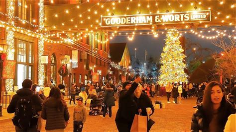 Winter Village Distillery District Christmas Market in Toronto Christmas village Canada 4K - YouTube