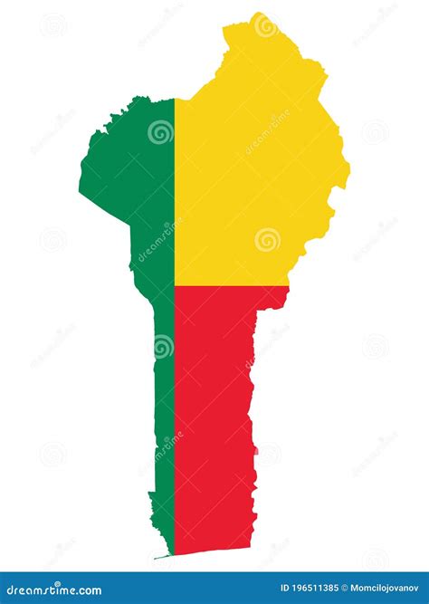 Flag Map of Benin stock vector. Illustration of division - 196511385