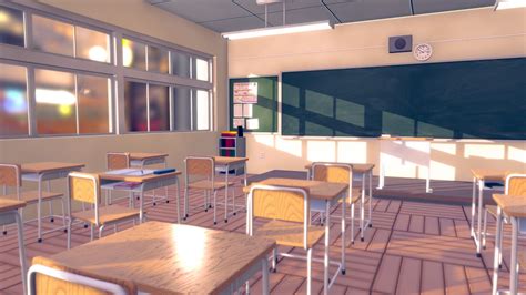 Anime Classroom - Buy Royalty Free 3D model by BigMiniGeek [1375eb3] - Sketchfab Store