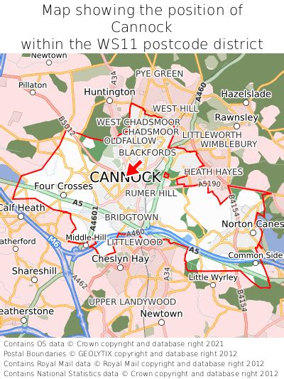 Where is Cannock? Cannock on a map