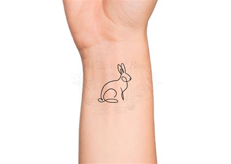 Rabbit Tattoo Outline