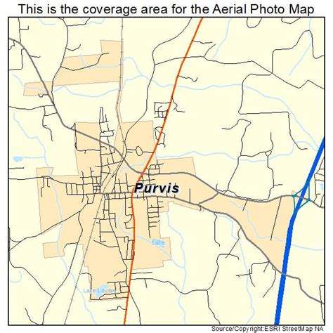 Aerial Photography Map of Purvis, MS Mississippi