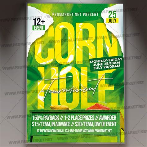 Download Cornhole Tournament Template - Flyer PSD | PSDmarket