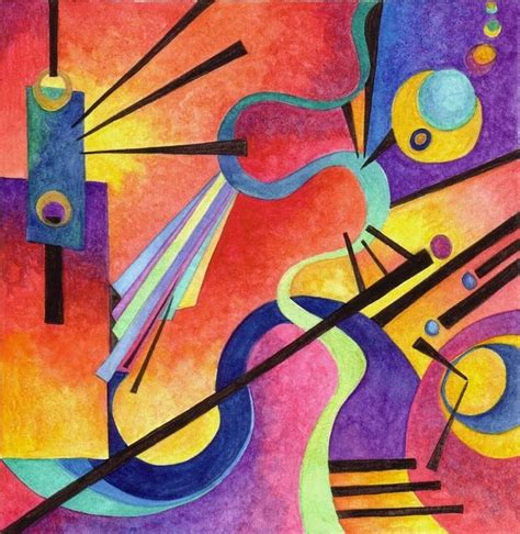 Playful, imaginative Kadinsky | Abstracte schilderijen, Inspirerende ...