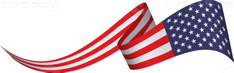 American flag ribbon 10170874 PNG