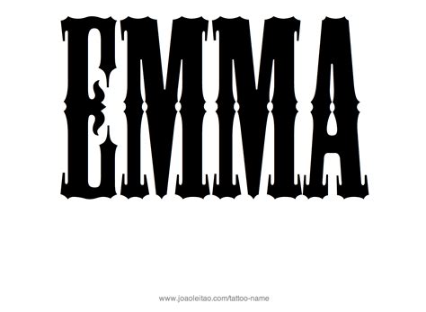 Emma Name Tattoo Designs