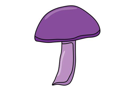 Purple Mushroom Stickers Illustration Graphic by holycatart · Creative Fabrica