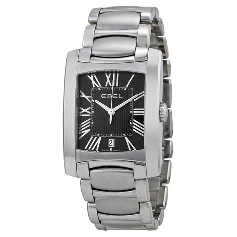 Ebel Brasilia Black Dial Stainless Steel Men's Watch 1215599 - Brasilia - Ebel - Watches - Jomashop