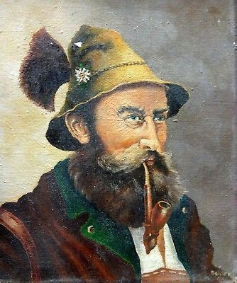 Old Man Smoking Pipe Painting at PaintingValley.com | Explore ...