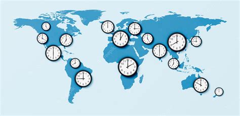 Premium Photo | World map time zones concept