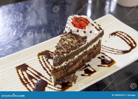 Black Forest Chocolate Cake Slice Closeup Stock Photo - Image: 38905322