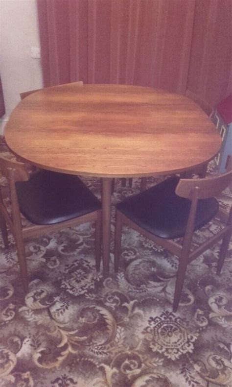 1960's Gplan drop leaf dining room table and four chairs | in Bargoed, Caerphilly | Gumtree