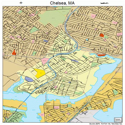 Chelsea Massachusetts Street Map 2513205