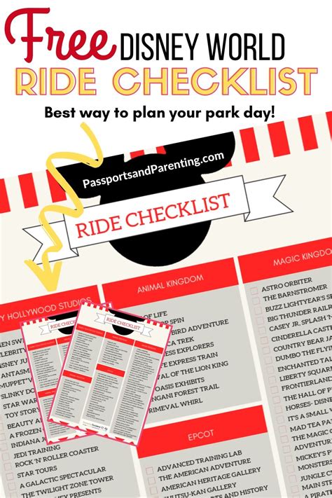 Printable List Of Disney World Attractions By Park 2023