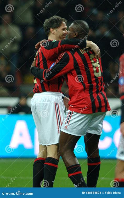 Marcel Desailly And Marco Van Basten Celebrates After The Goal ...