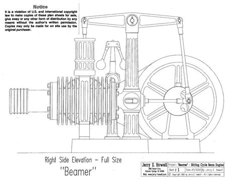 Beamer Stirling Cycle Beam Engine Plans