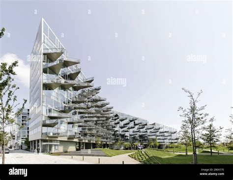 Modern architecture, housing, Örestad, Amager Island, Copenhagen ...