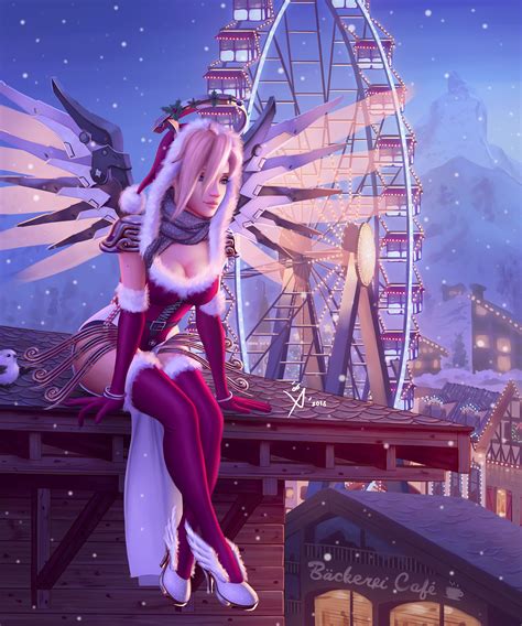 ArtStation - Mercy the Christmas Angel