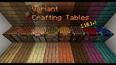 Minecraft Mod Overview: Variant Crafting Tables (Forge 1.16.5 & 1.18.x) - YouTube