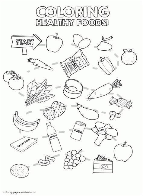 Free Printable Healthy Food Coloring Pages - FREE PRINTABLE TEMPLATES