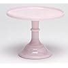 Amazon.com | 9" Pink Milk Glass Cake Stand Plate Bakers Quality Made in ...